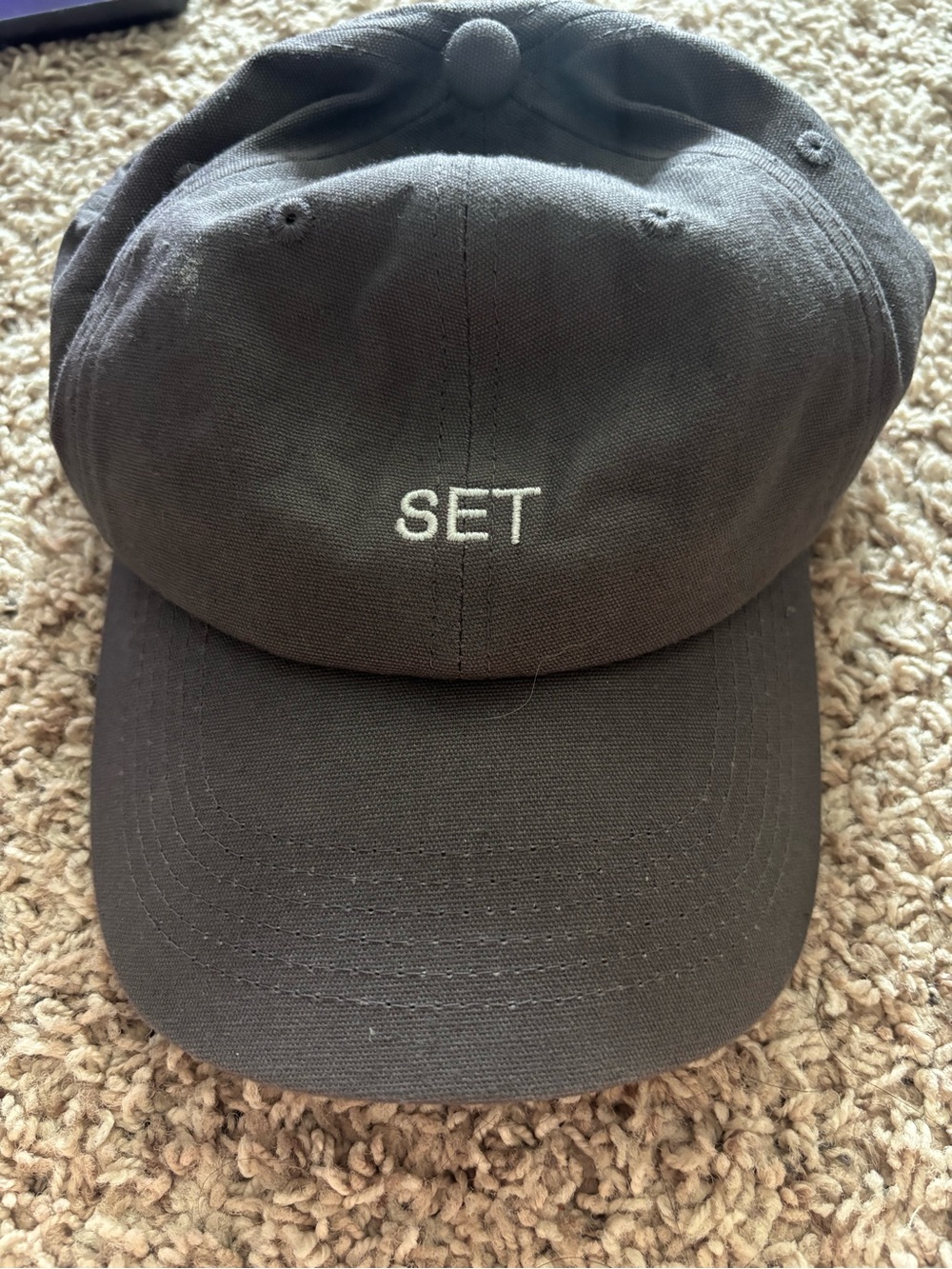 SET Black Embroidered Baseball Cap